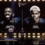 Instant de remise du trophée du ballon d'Or de l'année 2025 à Ousmane Dembélé